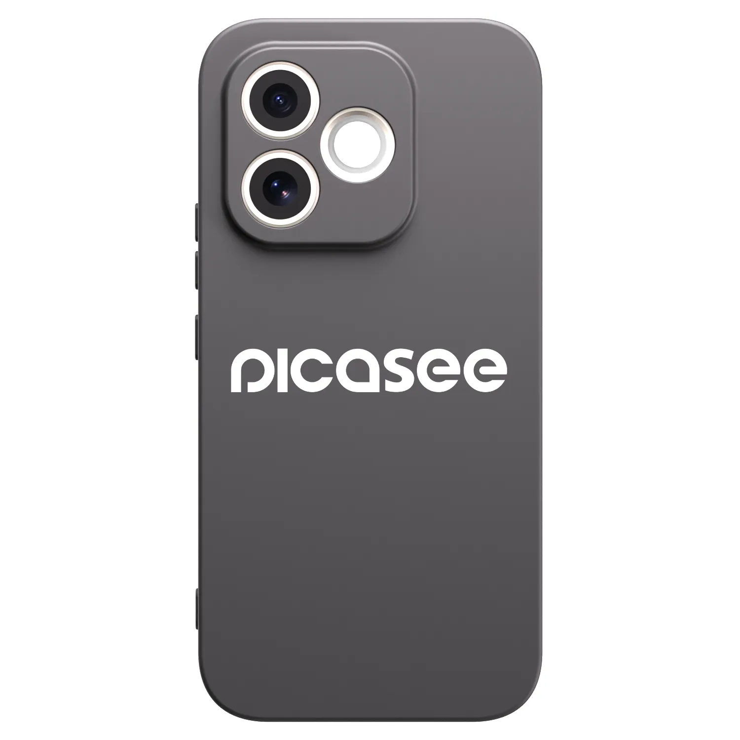 Picasee silikonowe czarne etui na Honor 600 Lite - Picasee - new logo - white