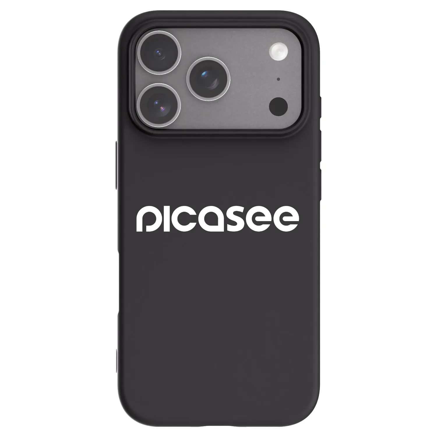 Picasee silikonowe czarne etui na Apple iPhone 18 Pro - Picasee - new logo - white