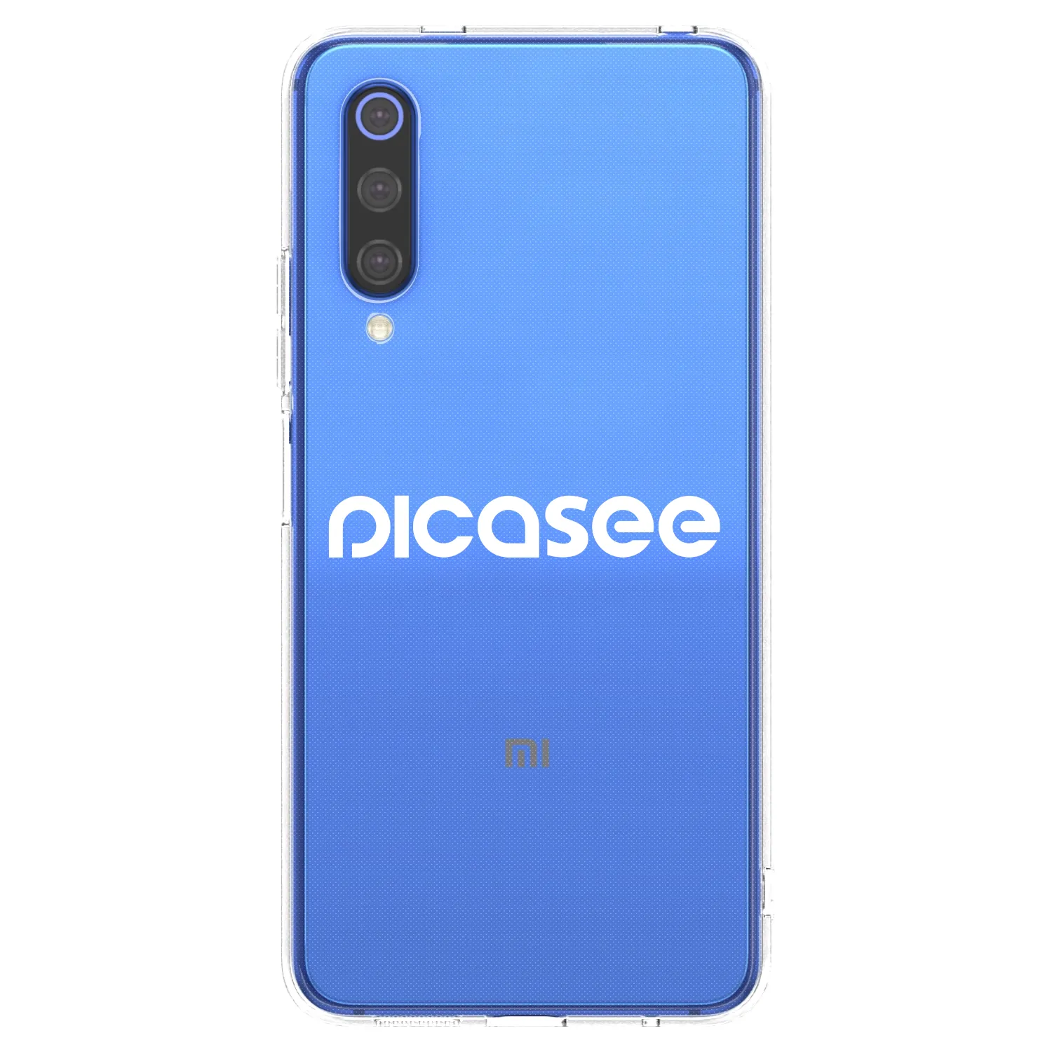 Picasee silikonowe przeźroczyste etui na Xiaomi Mi 9 SE - Picasee - new logo - white