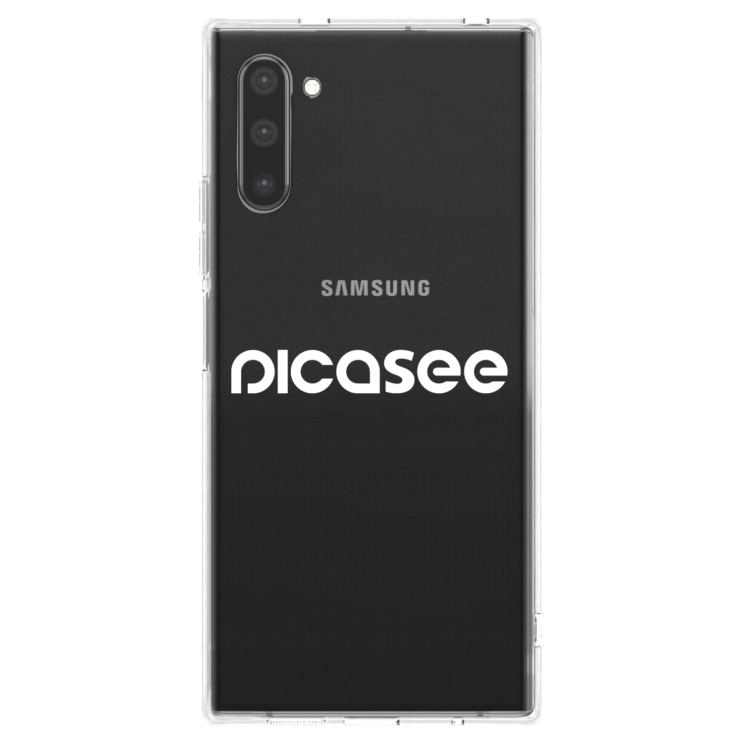 Picasee silikonowe przeźroczyste etui na Samsung Galaxy Note 10 N970F - Picasee - new logo - white