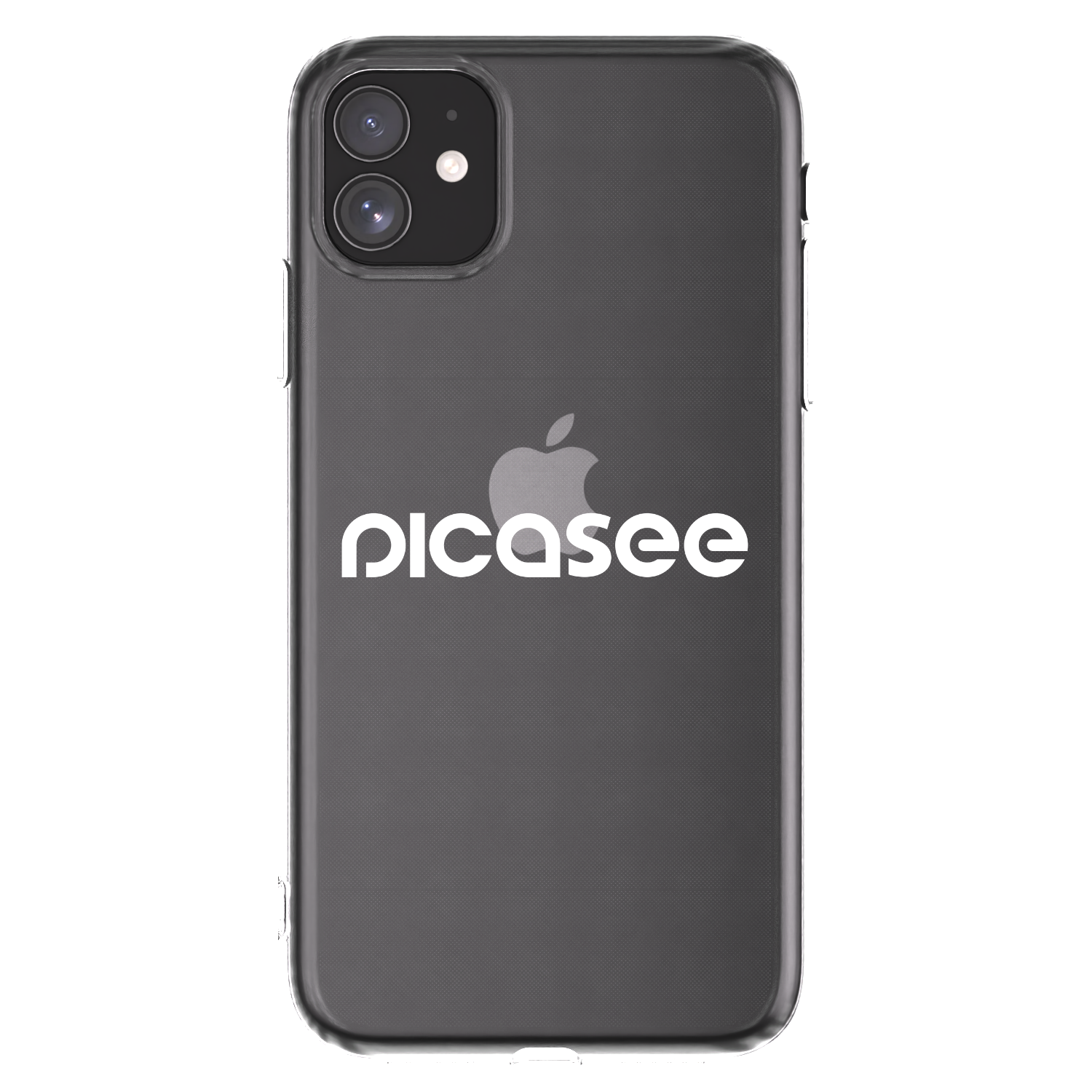 Picasee silikonowe przeźroczyste etui na Apple iPhone 11 - Picasee - new logo - white