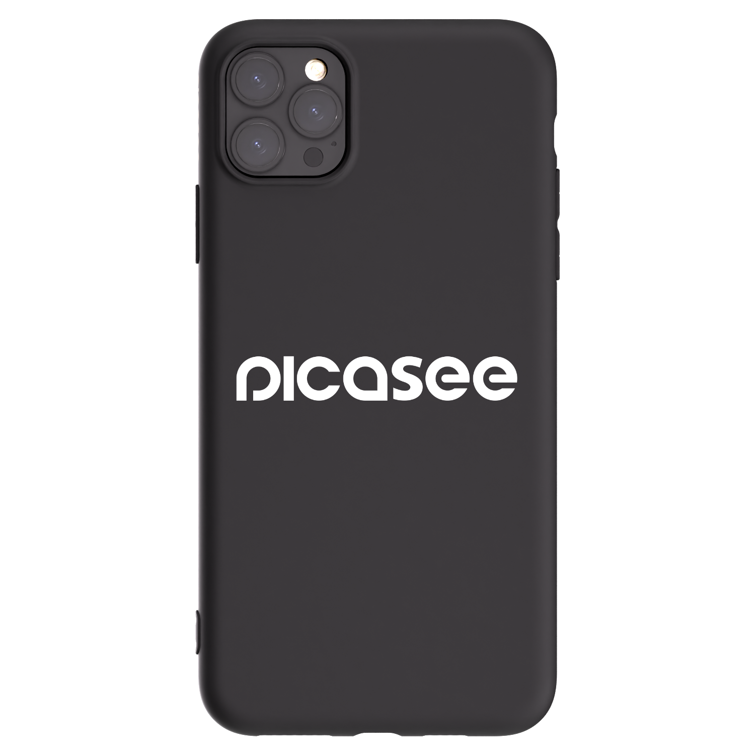 Picasee silikonowe czarne etui na Apple iPhone 11 Pro Max - Picasee - new logo - white