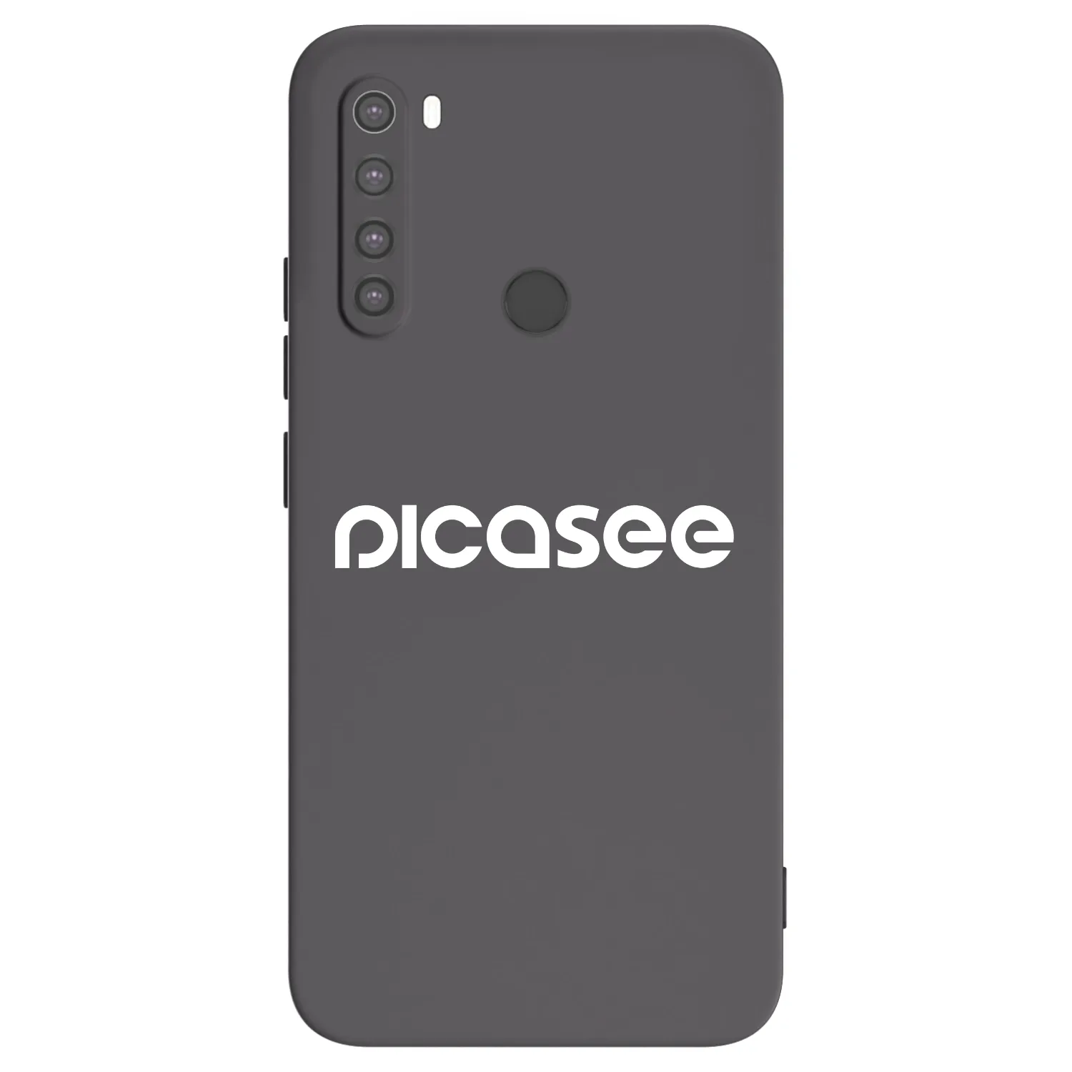 Picasee silikonowe czarne etui na Xiaomi Redmi Note 8 - Picasee - new logo - white