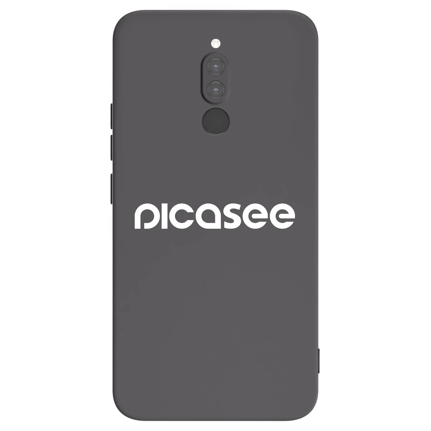 Picasee silikonowe czarne etui na Xiaomi Redmi 8 - Picasee - new logo - white