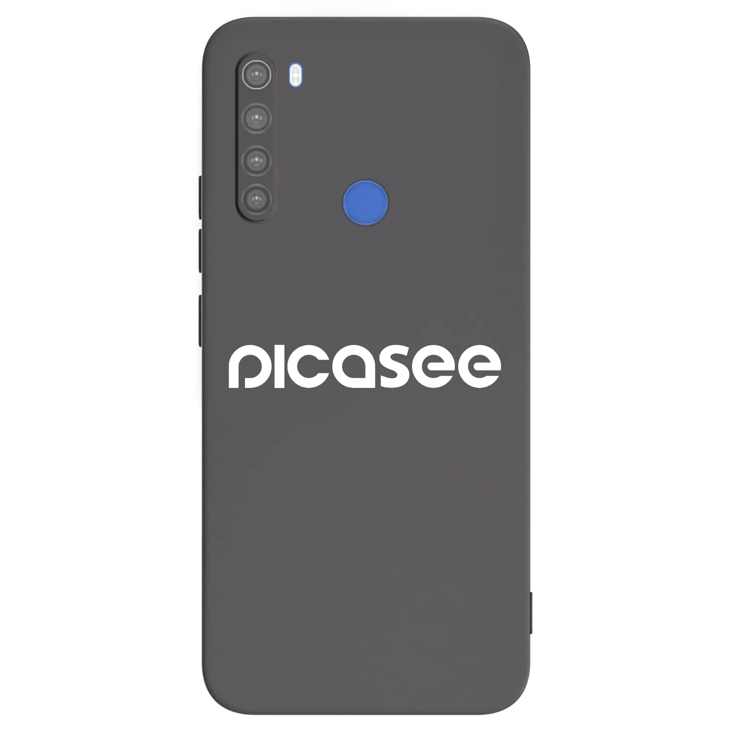 Picasee silikonowe czarne etui na Xiaomi Redmi Note 8T - Picasee - new logo - white