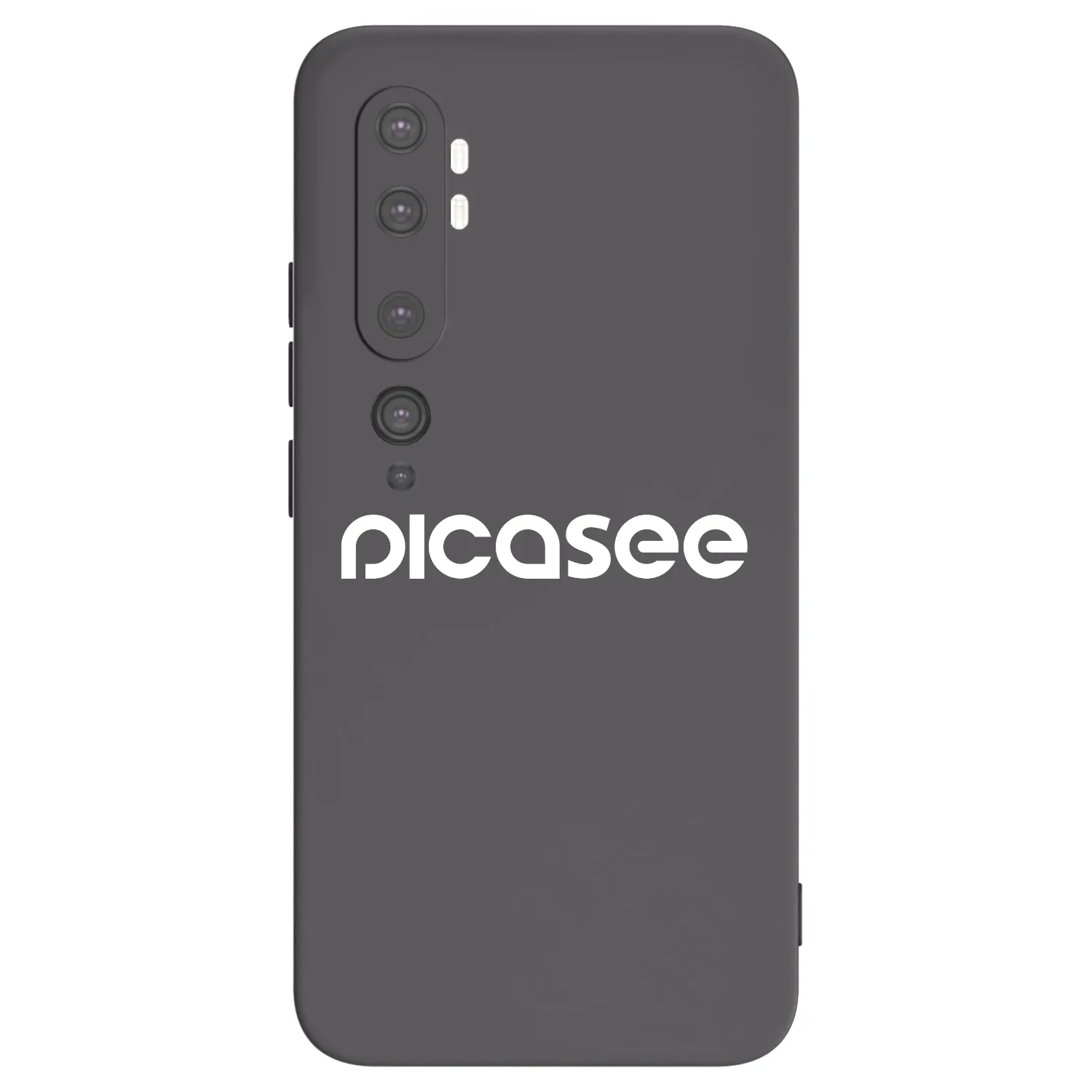 Picasee silikonowe czarne etui na Xiaomi Mi Note 10 (Pro) - Picasee - new logo - white