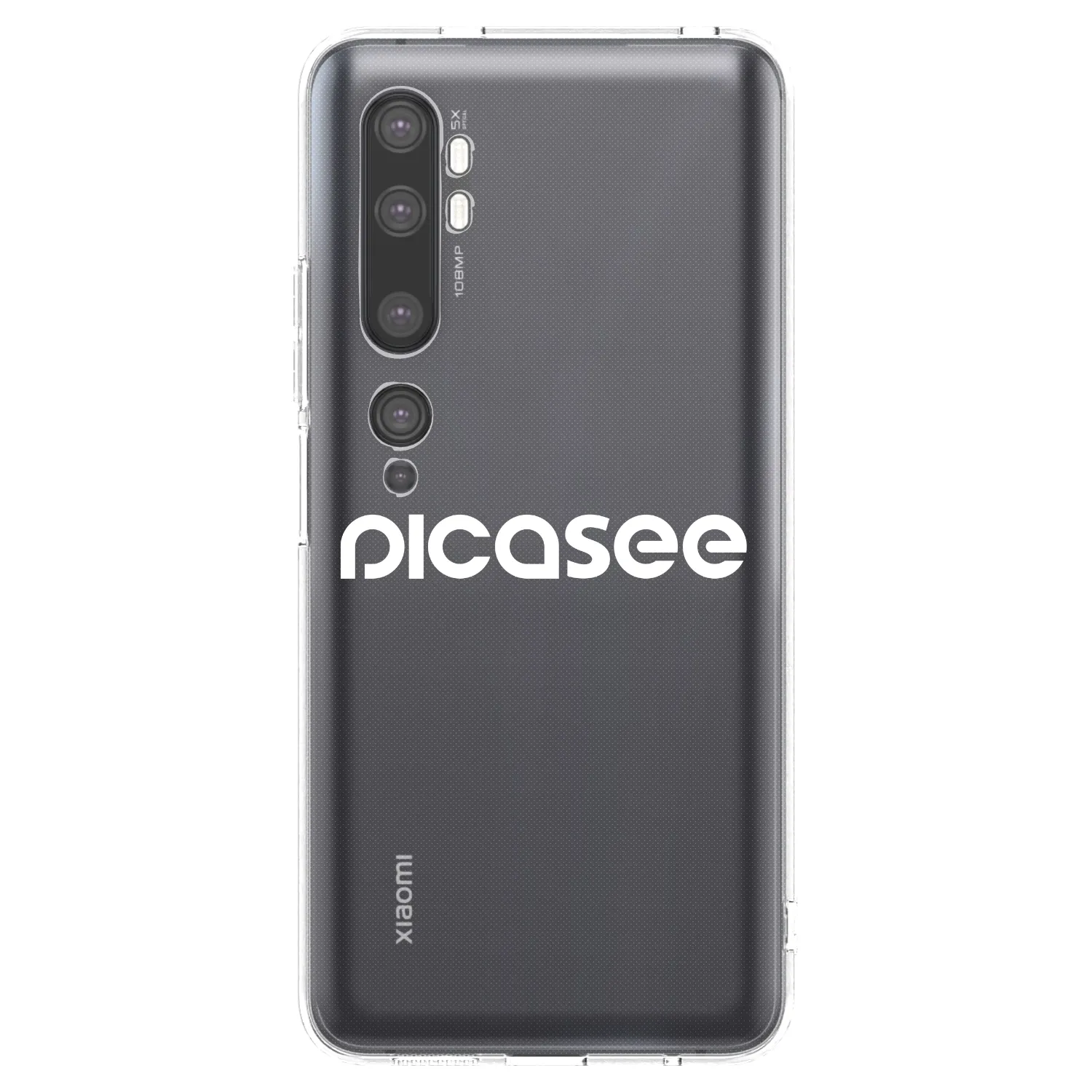 Picasee silikonowe przeźroczyste etui na Xiaomi Mi Note 10 (Pro) - Picasee - new logo - white