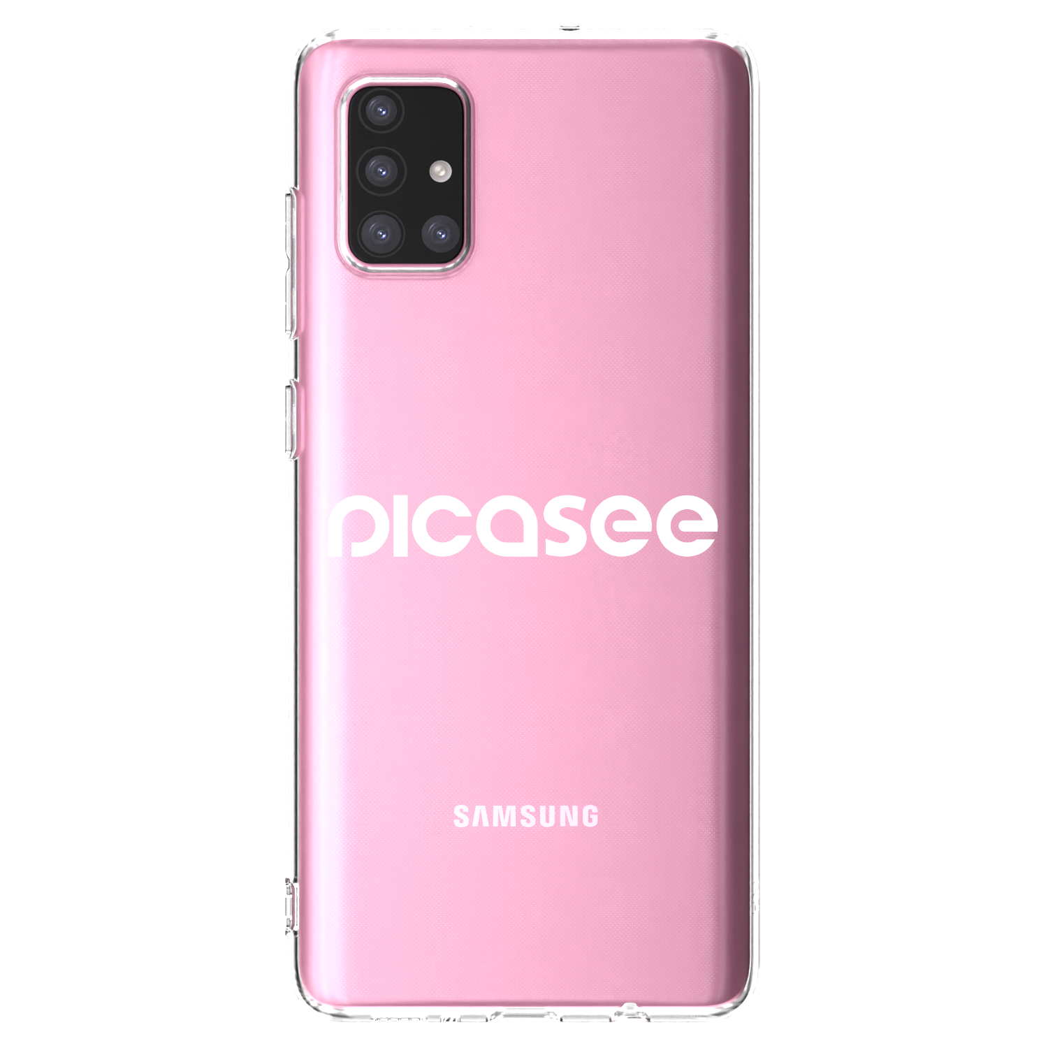 Picasee silikonowe przeźroczyste etui na Samsung Galaxy A71 A715F - Picasee - new logo - white