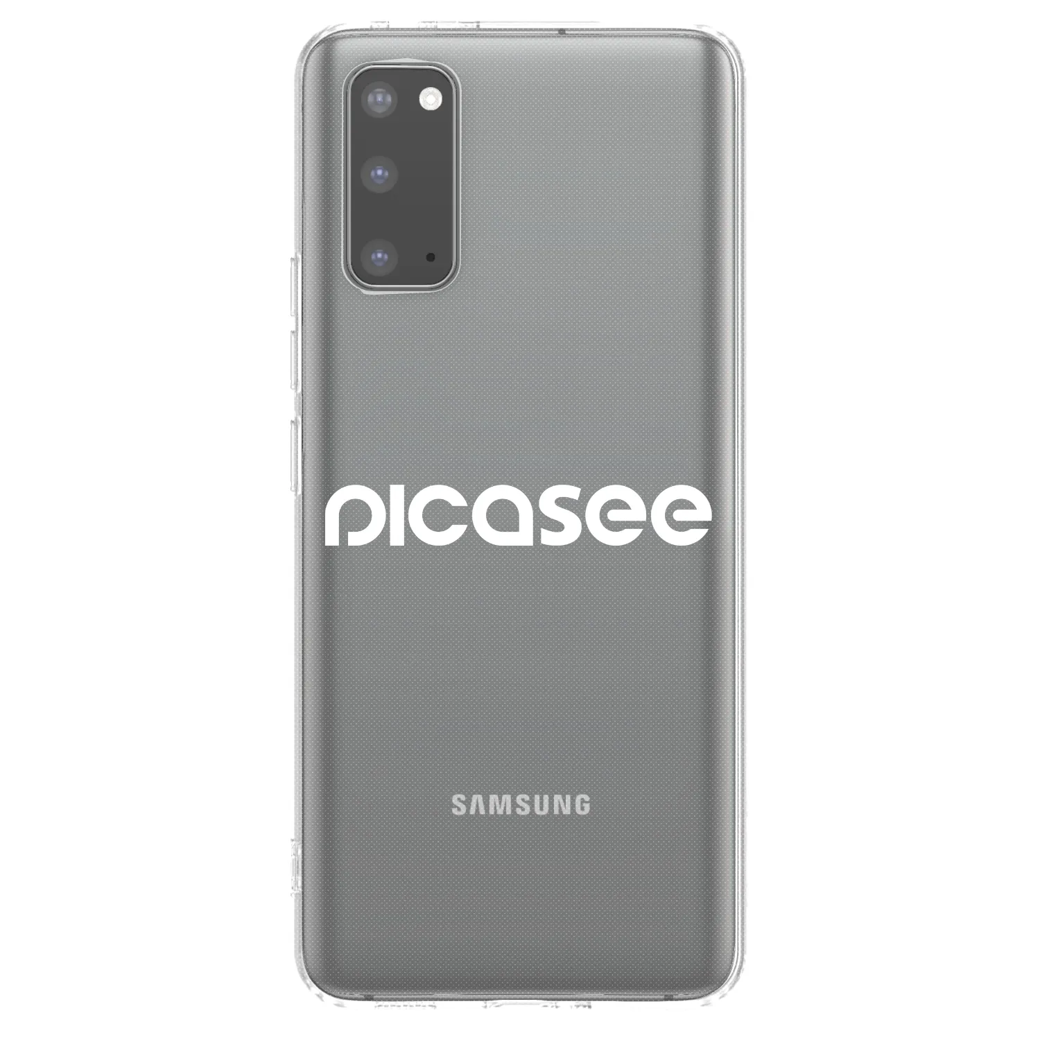 Picasee silikonowe przeźroczyste etui na Samsung Galaxy S20 G980F - Picasee - new logo - white
