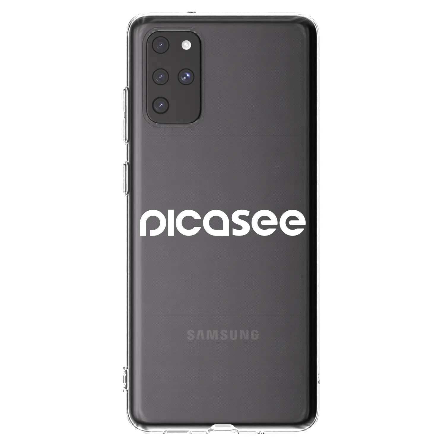 Picasee silikonowe przeźroczyste etui na Samsung Galaxy S20+ G985F - Picasee - new logo - white