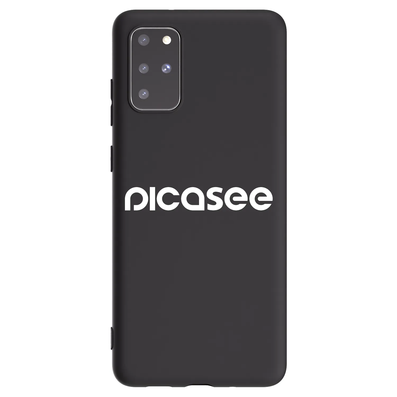 Picasee silikonowe czarne etui na Samsung Galaxy S20+ G985F - Picasee - new logo - white