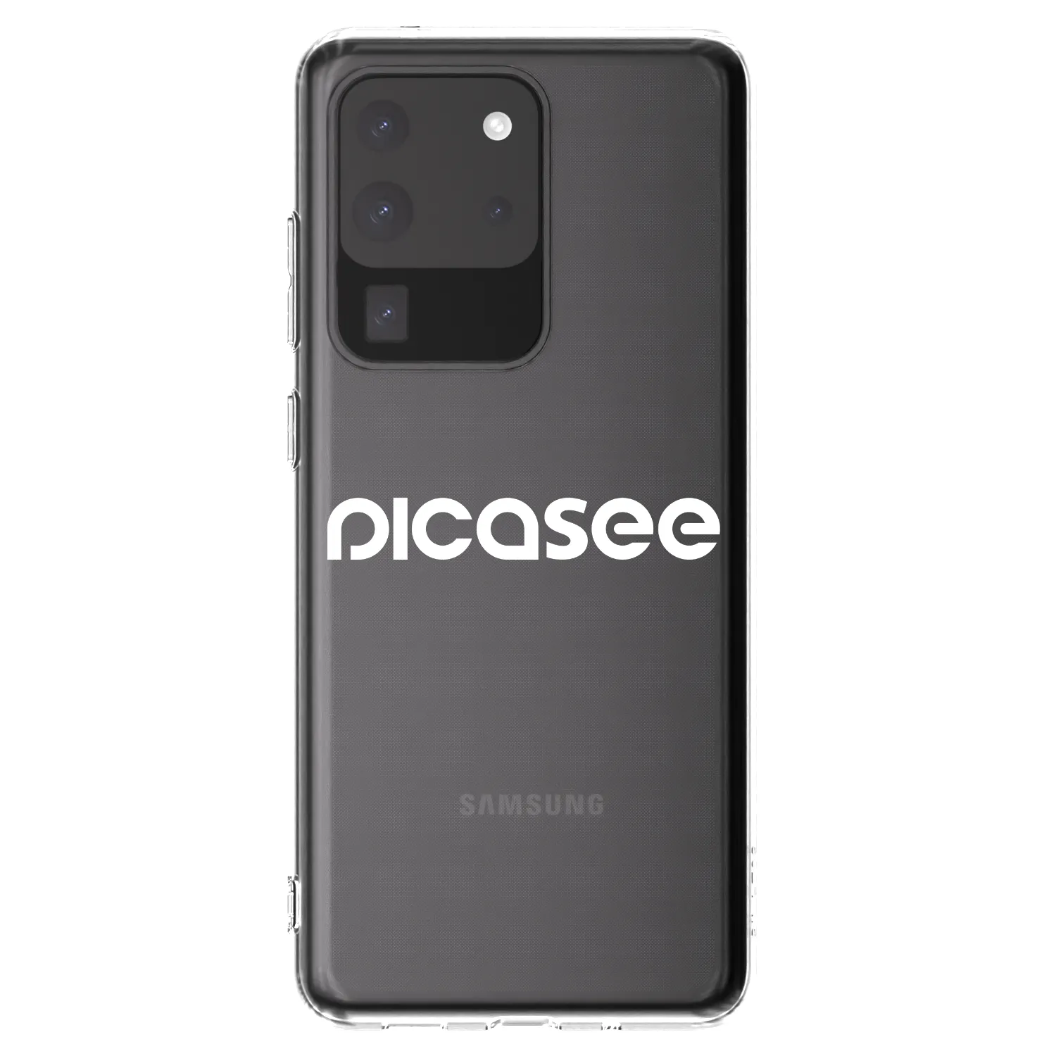 Picasee silikonowe przeźroczyste etui na Samsung Galaxy S20 Ultra 5G G988F - Picasee - new logo - white