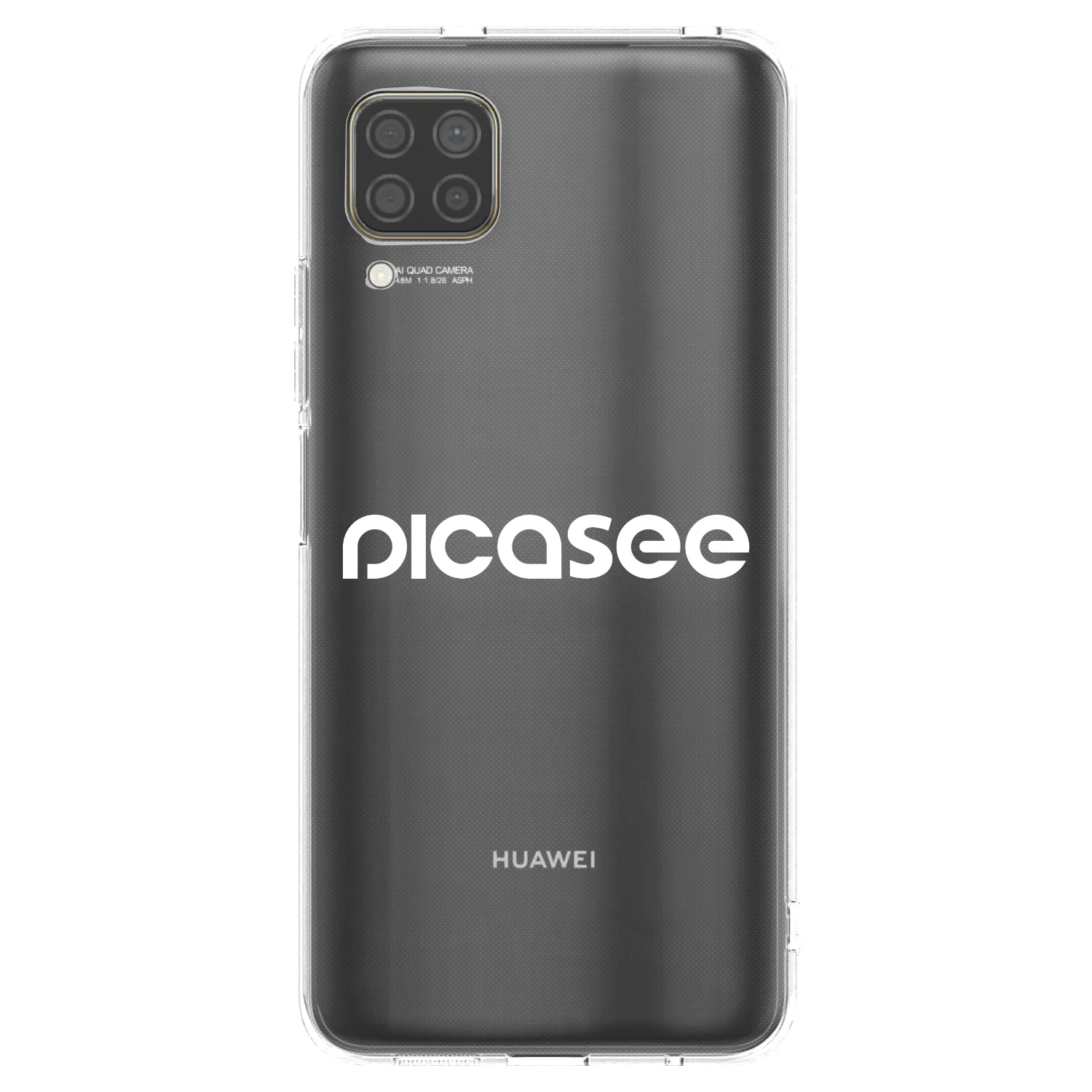 Picasee silikonowe przeźroczyste etui na Huawei P40 Lite - Picasee - new logo - white