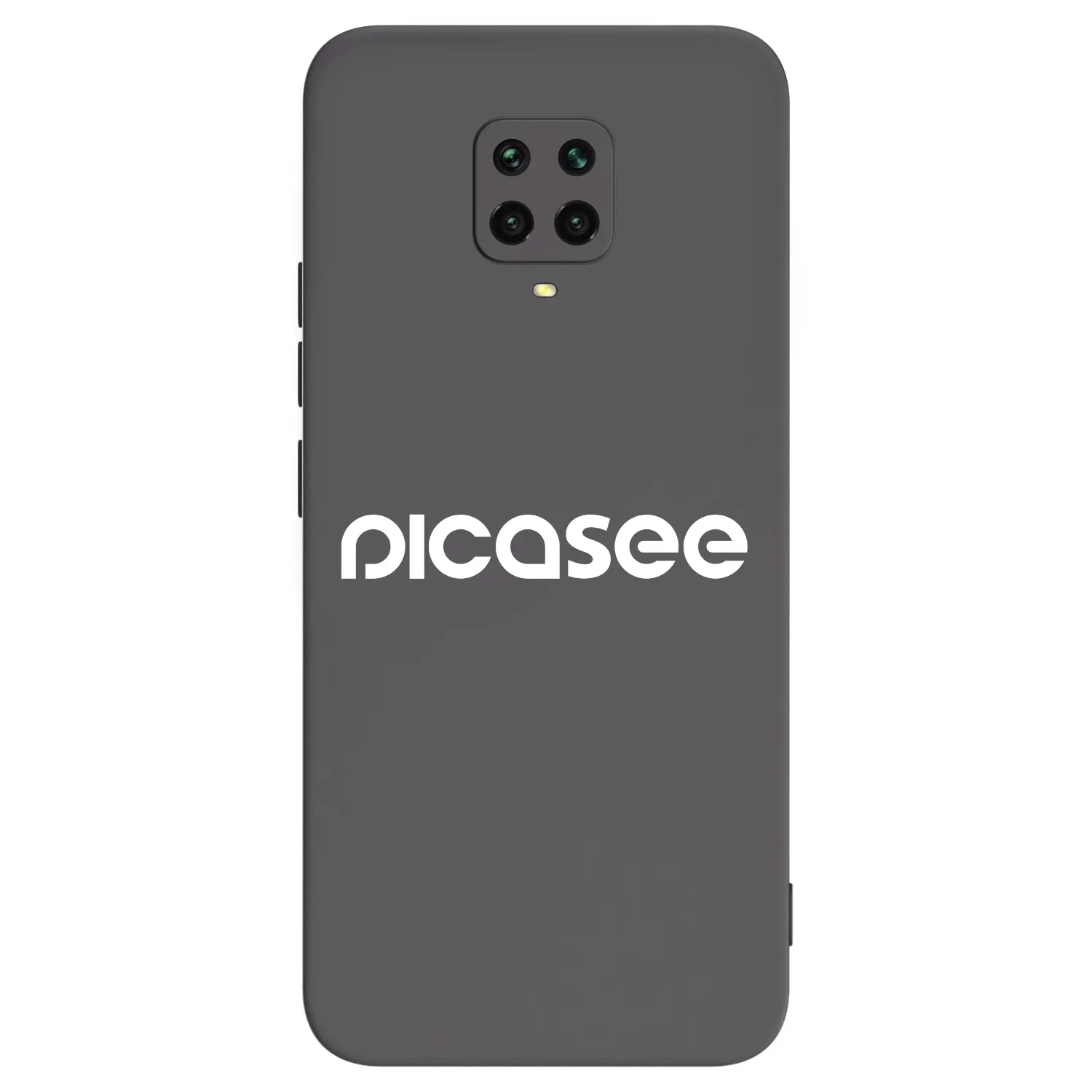 Picasee silikonowe czarne etui na Xiaomi Redmi Note 9S - Picasee - new logo - white