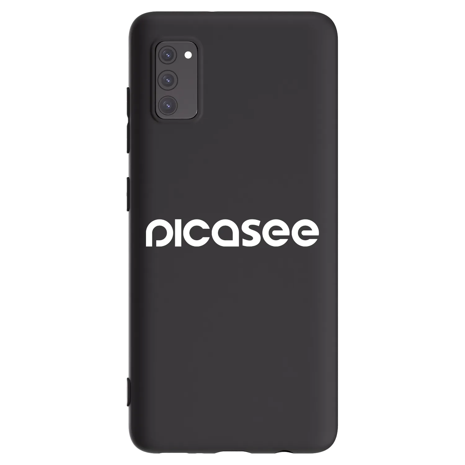 Picasee silikonowe czarne etui na Samsung Galaxy A41 A415F - Picasee - new logo - white