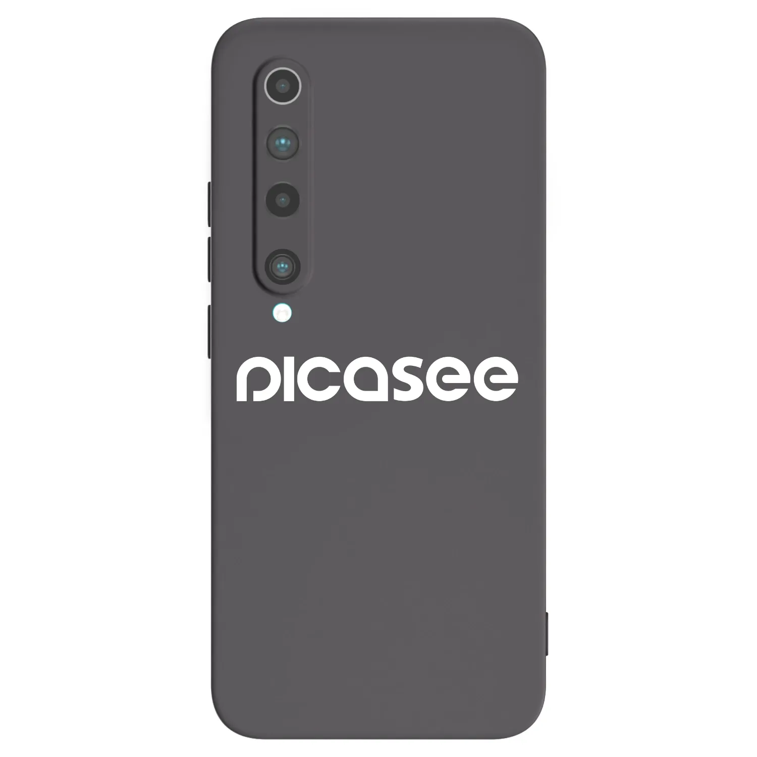 Picasee silikonowe czarne etui na Xiaomi Mi 10 - Picasee - new logo - white