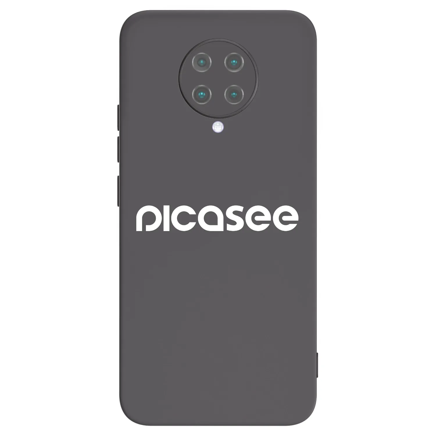Picasee silikonowe czarne etui na Xiaomi Poco F2 Pro - Picasee - new logo - white