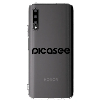 Picasee silikonowe przeźroczyste etui na Honor 9X Pro - Picasee - new logo - black