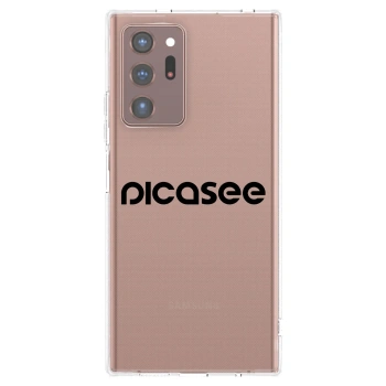 Picasee silikonowe przeźroczyste etui na Samsung Galaxy Note 20 Ultra - Picasee - new logo - black
