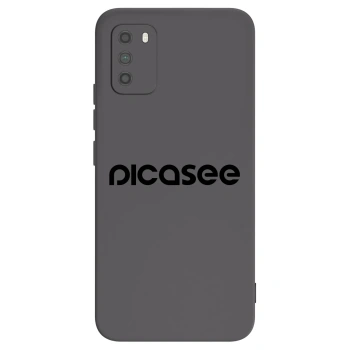 Picasee silikonowe czarne etui na Xiaomi Poco M3 - Picasee - new logo - black