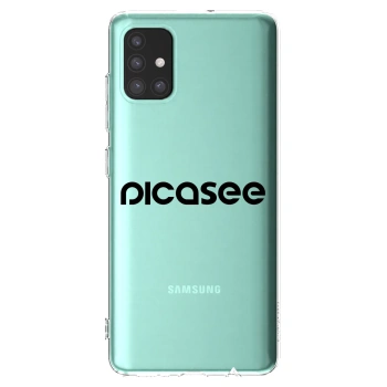 Picasee silikonowe przeźroczyste etui na Samsung Galaxy M51 M515F - Picasee - new logo - black