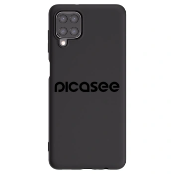 Picasee silikonowe czarne etui na Samsung Galaxy A12 A125F - Picasee - new logo - black