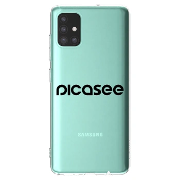 Picasee silikonowe przeźroczyste etui na Samsung Galaxy M31s - Picasee - new logo - black