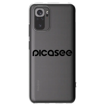 Picasee silikonowe przeźroczyste etui na Xiaomi Redmi Note 10 - Picasee - new logo - black