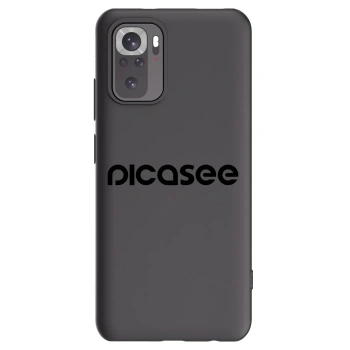 Picasee silikonowe czarne etui na Xiaomi Redmi Note 10 - Picasee - new logo - black