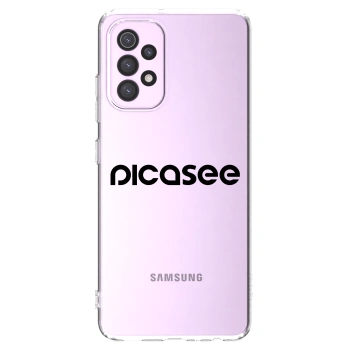 Picasee silikonowe przeźroczyste etui na Samsung Galaxy A32 5G A326B - Picasee - new logo - black