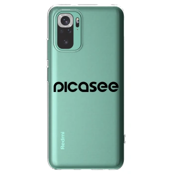 Picasee silikonowe przeźroczyste etui na Xiaomi Redmi Note 10 Pro - Picasee - new logo - black