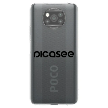 Picasee silikonowe czarne etui na Xiaomi Poco X3 Pro - Picasee - new logo - black