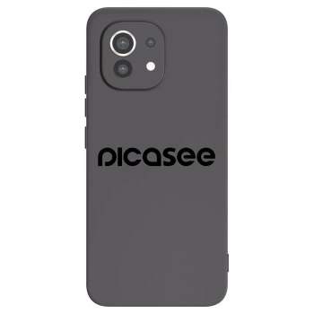 Picasee silikonowe czarne etui na Xiaomi Mi 11 - Picasee - new logo - black