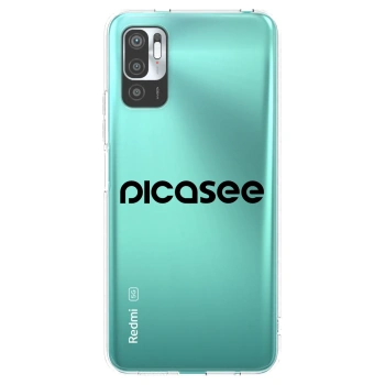 Picasee silikonowe przeźroczyste etui na Xiaomi Redmi Note 10 5G - Picasee - new logo - black