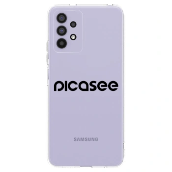 Picasee silikonowe przeźroczyste etui na Samsung Galaxy A32 4G SM-A325F - Picasee - new logo - black