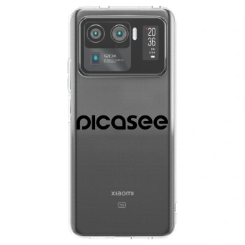 Picasee silikonowe przeźroczyste etui na Xiaomi Mi 11 Ultra - Picasee - new logo - black