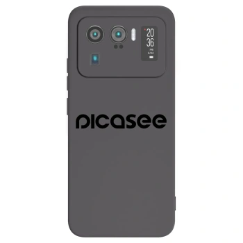 Picasee silikonowe czarne etui na Xiaomi Mi 11 Ultra - Picasee - new logo - black