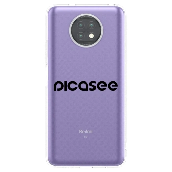 Picasee silikonowe przeźroczyste etui na Xiaomi Redmi Note 9T - Picasee - new logo - black