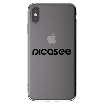Picasee silikonowe przeźroczyste etui na Apple iPhone XS Max - Picasee - new logo - black