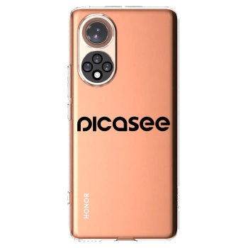 Picasee silikonowe przeźroczyste etui na Honor 50 5G - Picasee - new logo - black