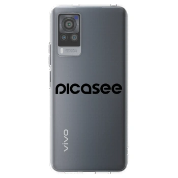 Picasee silikonowe przeźroczyste etui na Vivo X60 Pro 5G - Picasee - new logo - black
