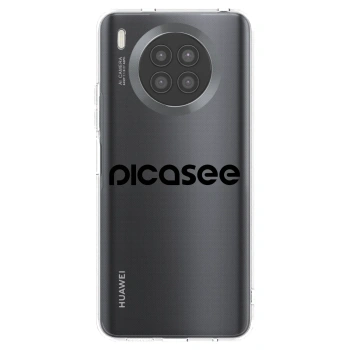 Picasee silikonowe przeźroczyste etui na Huawei Nova 8i - Picasee - new logo - black