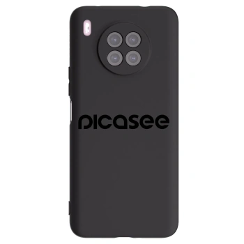 Picasee silikonowe czarne etui na Huawei Nova 8i - Picasee - new logo - black