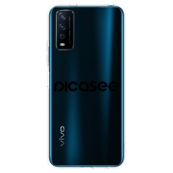 Picasee silikonowe przeźroczyste etui na Vivo Y11s - Picasee - new logo - black
