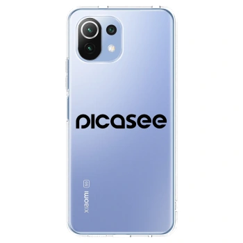 Picasee silikonowe przeźroczyste etui na Xiaomi 11 Lite 5G NE - Picasee - new logo - black