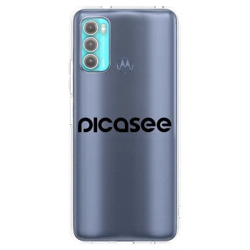 Picasee silikonowe przeźroczyste etui na Motorola Moto G60 - Picasee - new logo - black