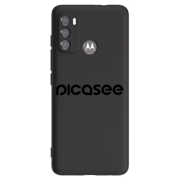 Picasee silikonowe czarne etui na Motorola Moto G60 - Picasee - new logo - black