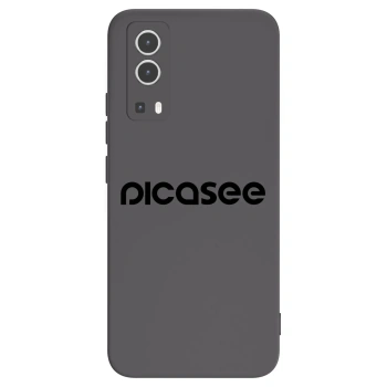 Picasee silikonowe czarne etui na Vivo Y72 5G - Picasee - new logo - black
