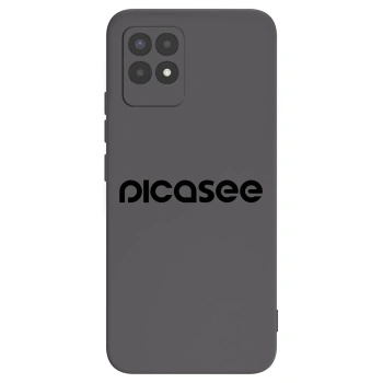 Picasee silikonowe czarne etui na Realme 8i - Picasee - new logo - black