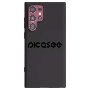 Picasee silikonowe czarne etui na Samsung Galaxy S22 Ultra 5G - Picasee - new logo - black